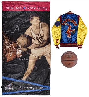 Lot Of (3) Tom Gola Philadelphia NBA Career Memorabilia Items (Gola LOA)